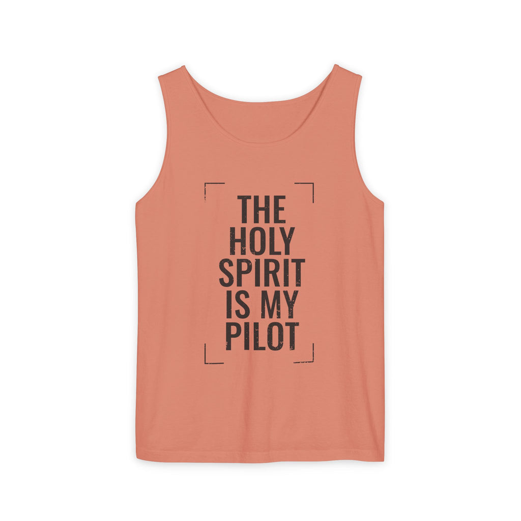 Holy Spirit Is My Pilot Tank Top — Christian Faith Graphic Tank
