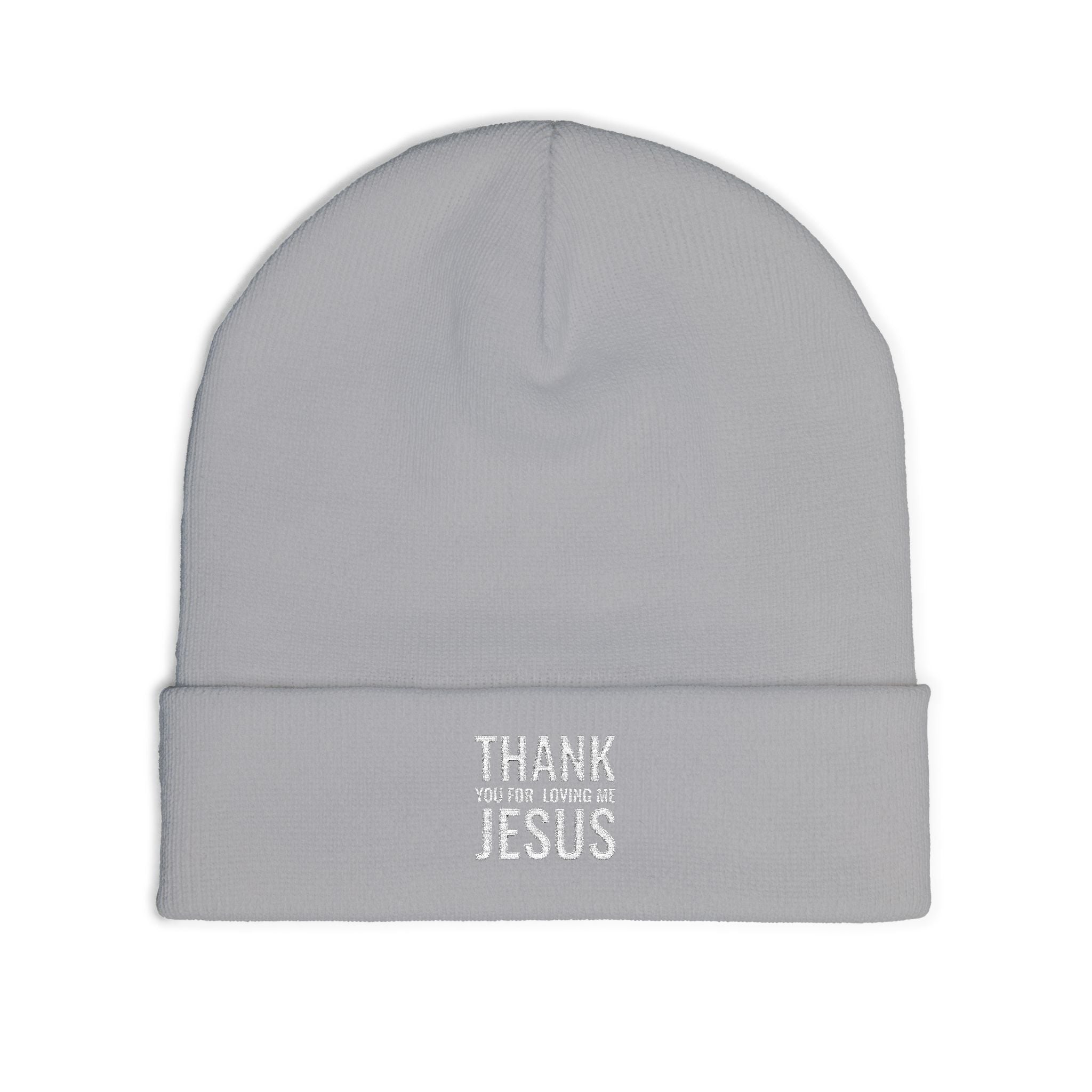 Embroidered 'Thank You For Loving Jesus' Knit Beanie
