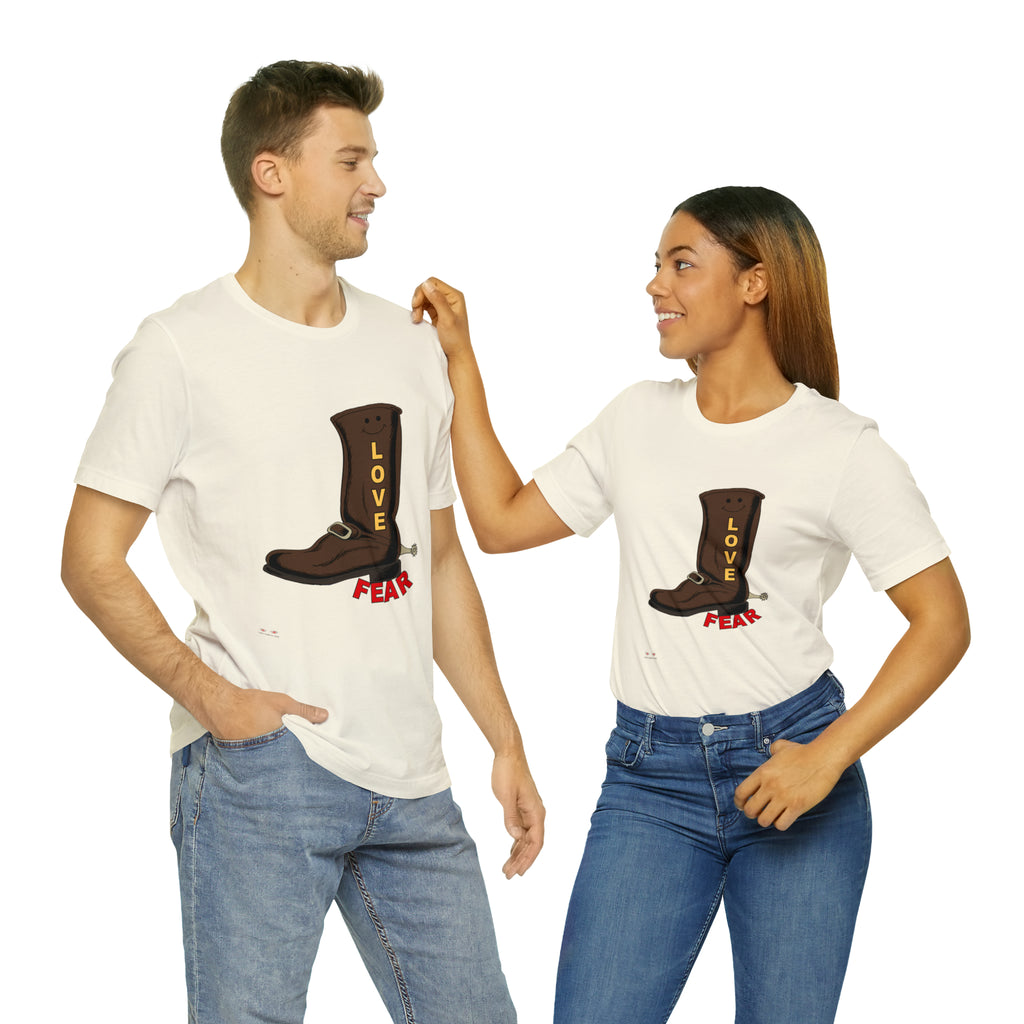 Unisex Jersey Short Sleeve Tee. Love Over Fear