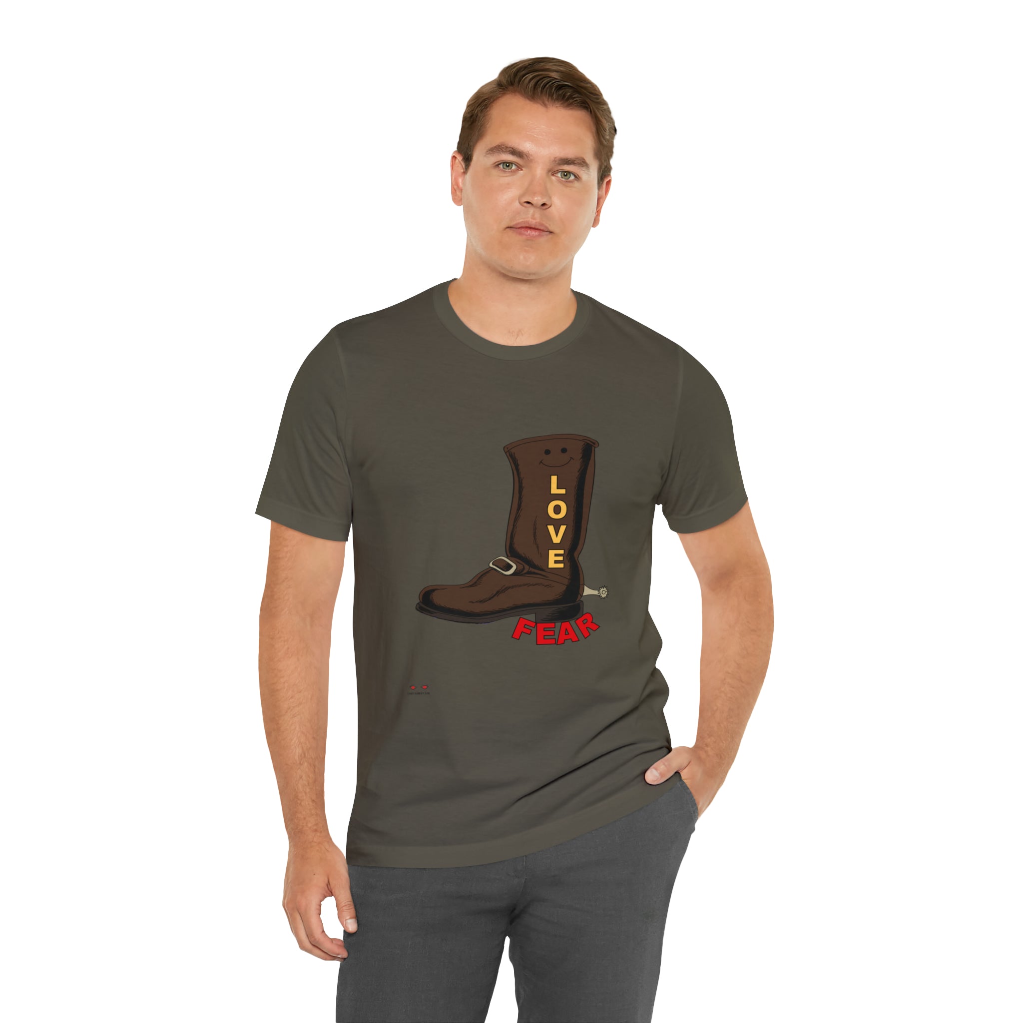 Unisex Jersey Short Sleeve Tee. Love Over Fear