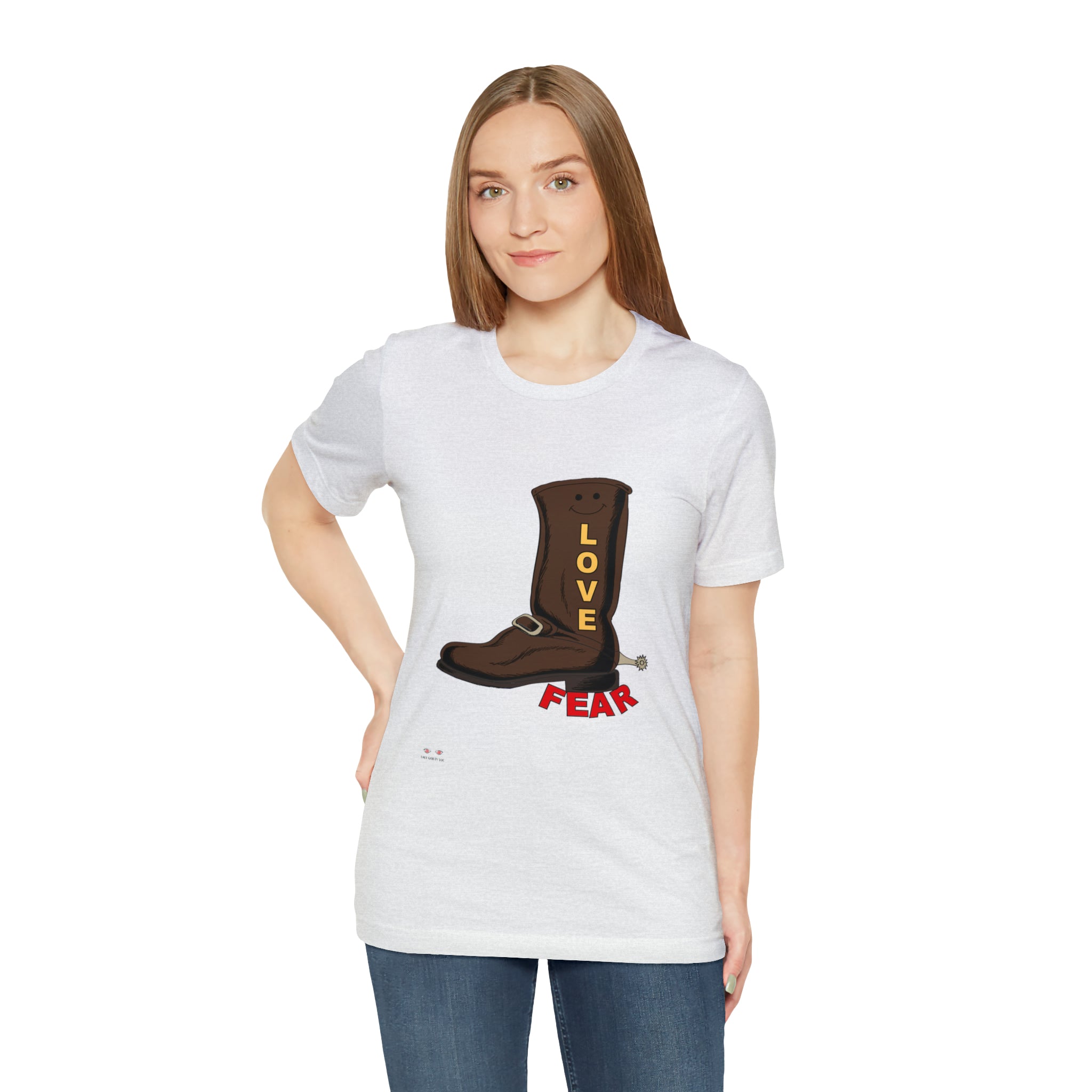 Unisex Jersey Short Sleeve Tee. Love Over Fear