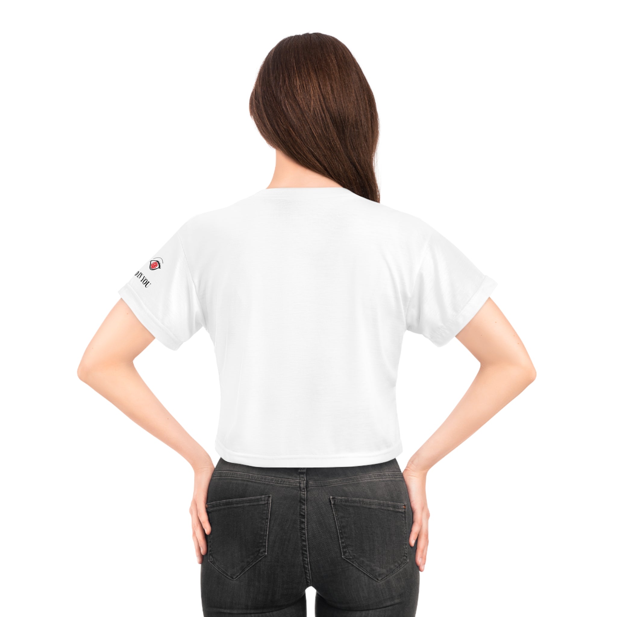 AOP Crop Tee Thank You For Loving Me