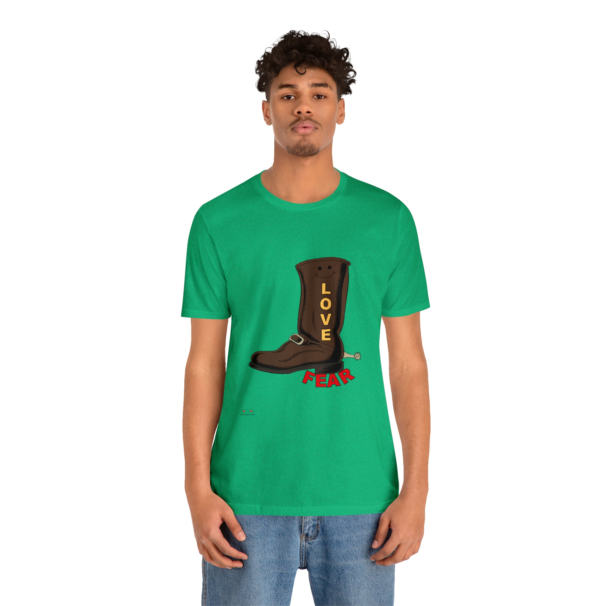 Unisex Jersey Short Sleeve Tee. Love Over Fear