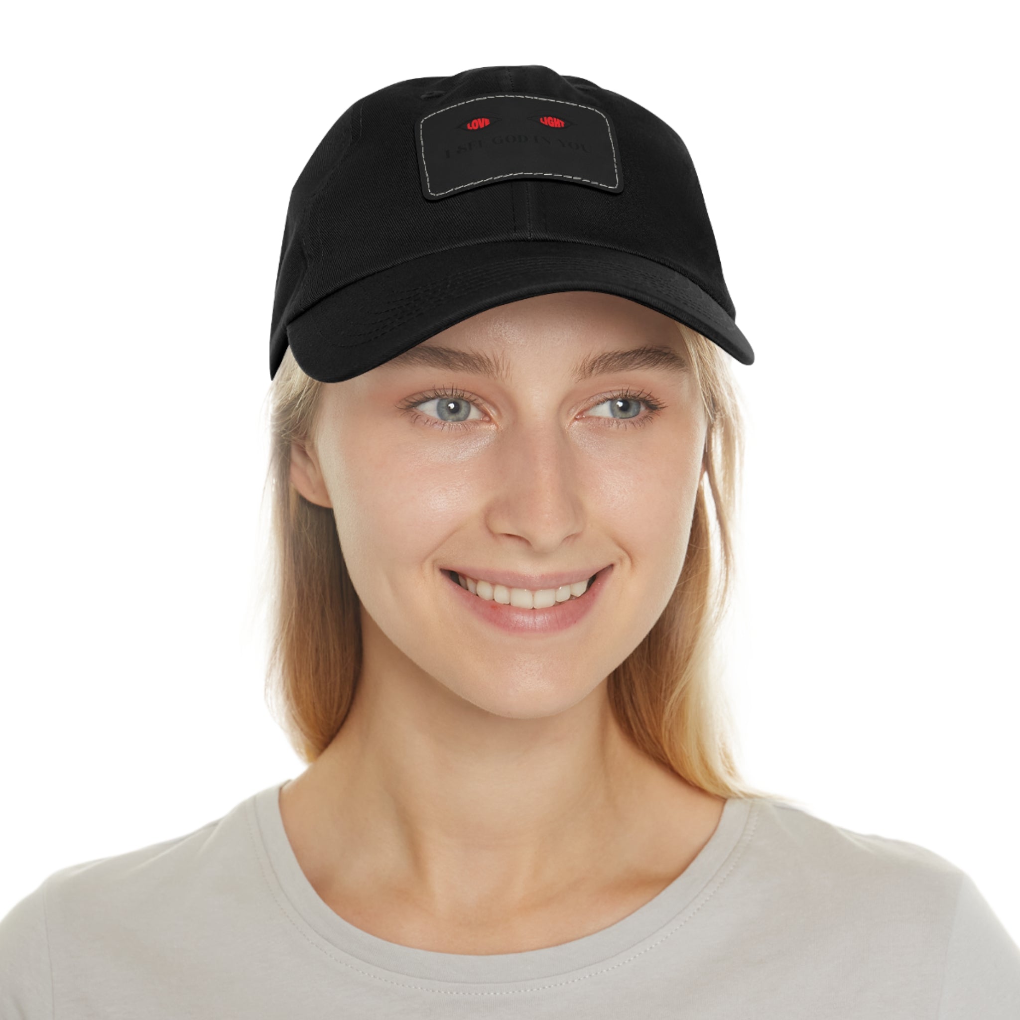 Dad Hat with Leather Patch. I See God In You