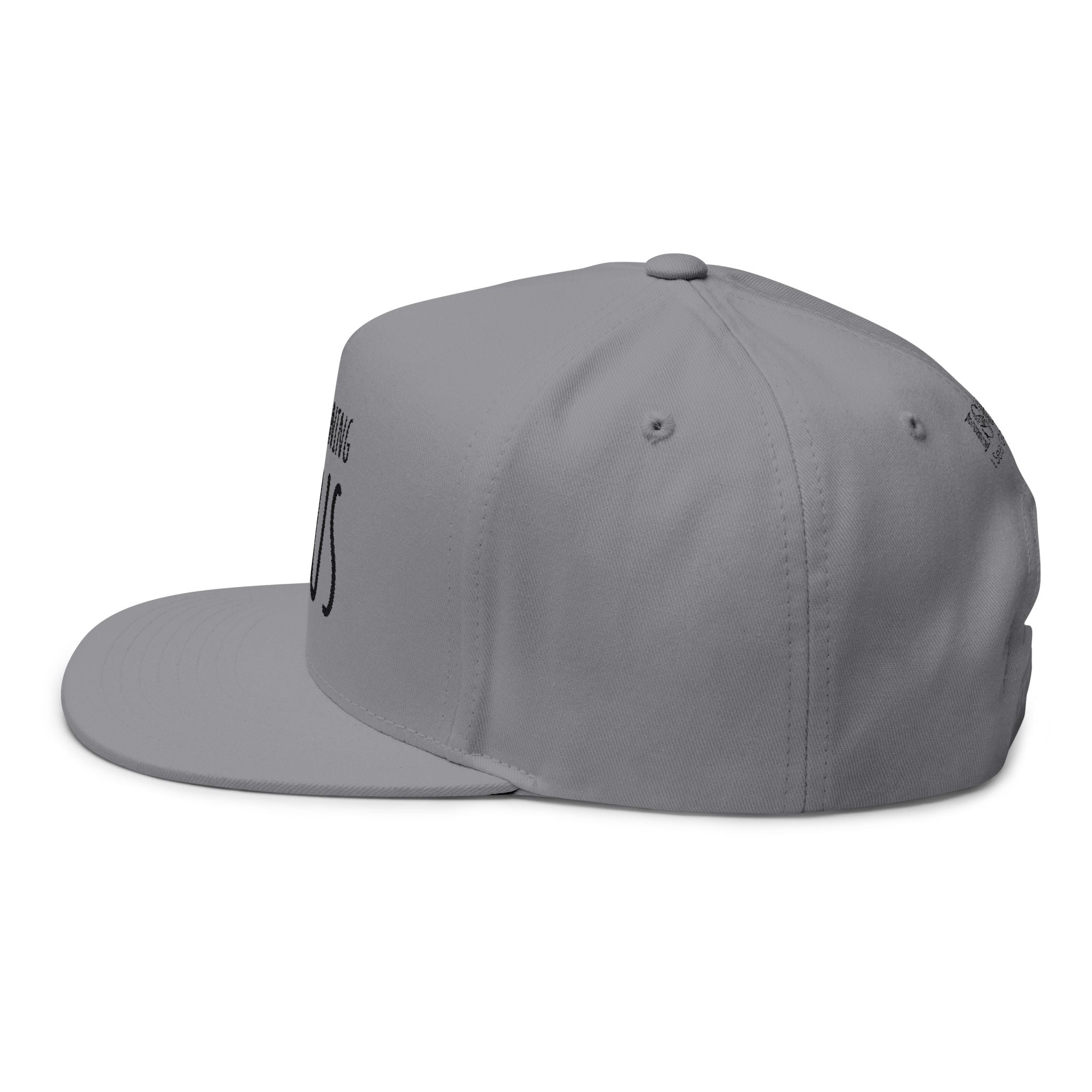 Embroidered Flat Bill Cap — "Good Morning Jesus" Christian Snapback
