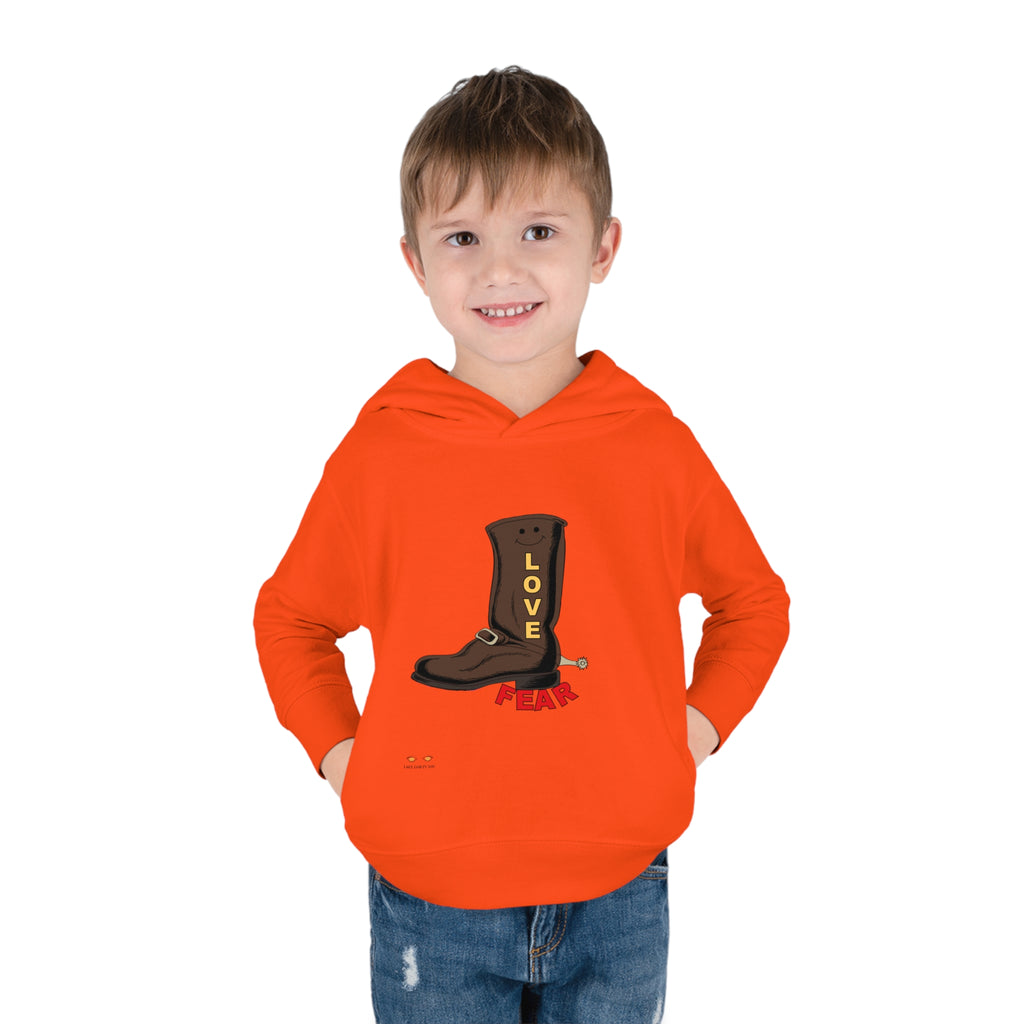 Toddler Pullover Fleece Hoodie Love Over Fear