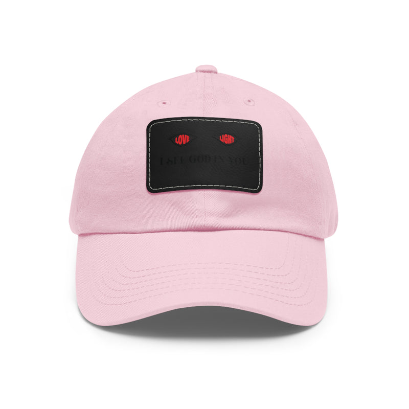 Dad Hat with Leather Patch. I See God In You
