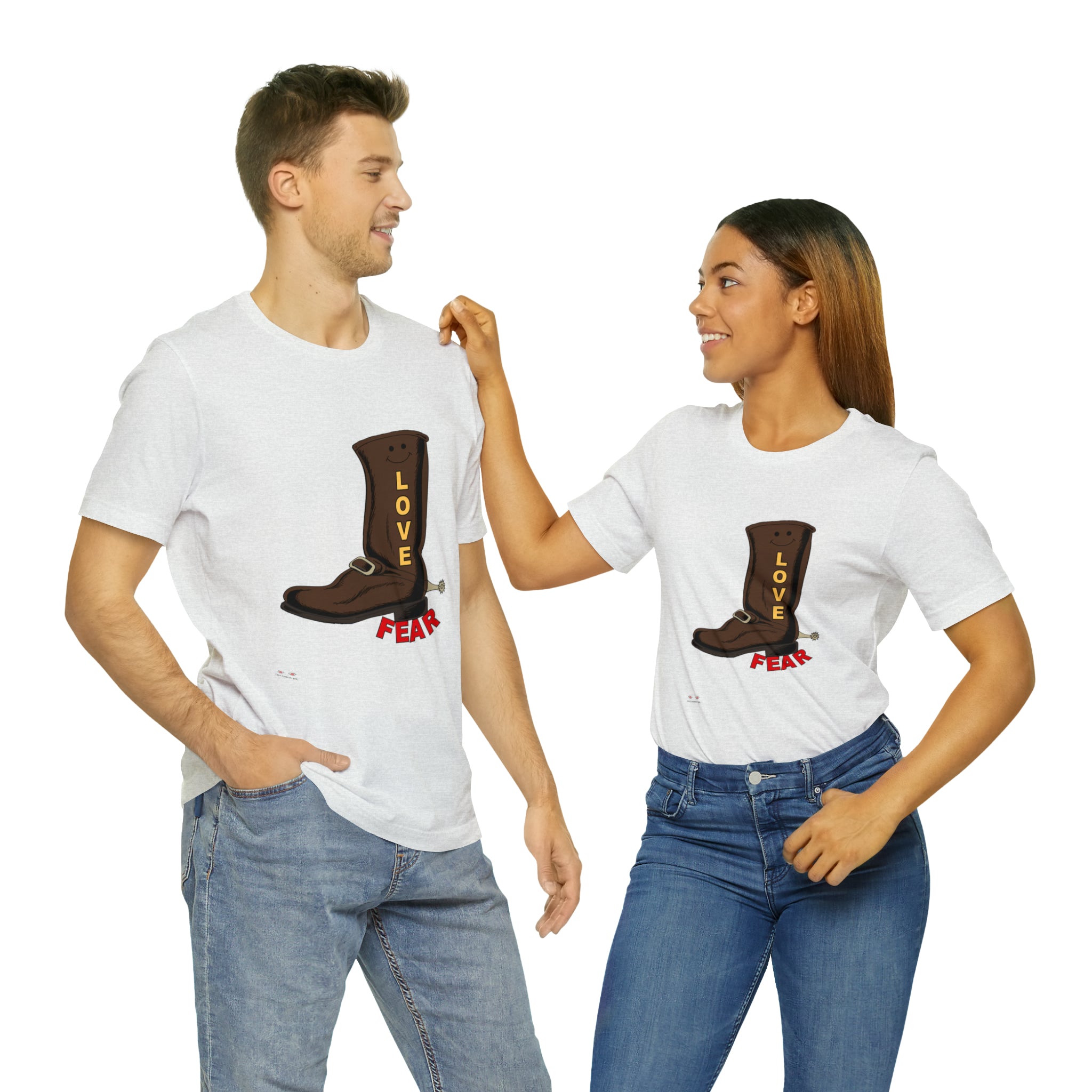 Unisex Jersey Short Sleeve Tee. Love Over Fear