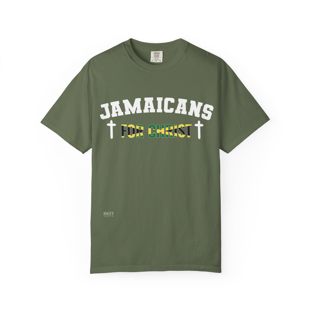 Jamaicans for Christ T-Shirt — Faith & Island Pride Garment-Dyed Tee