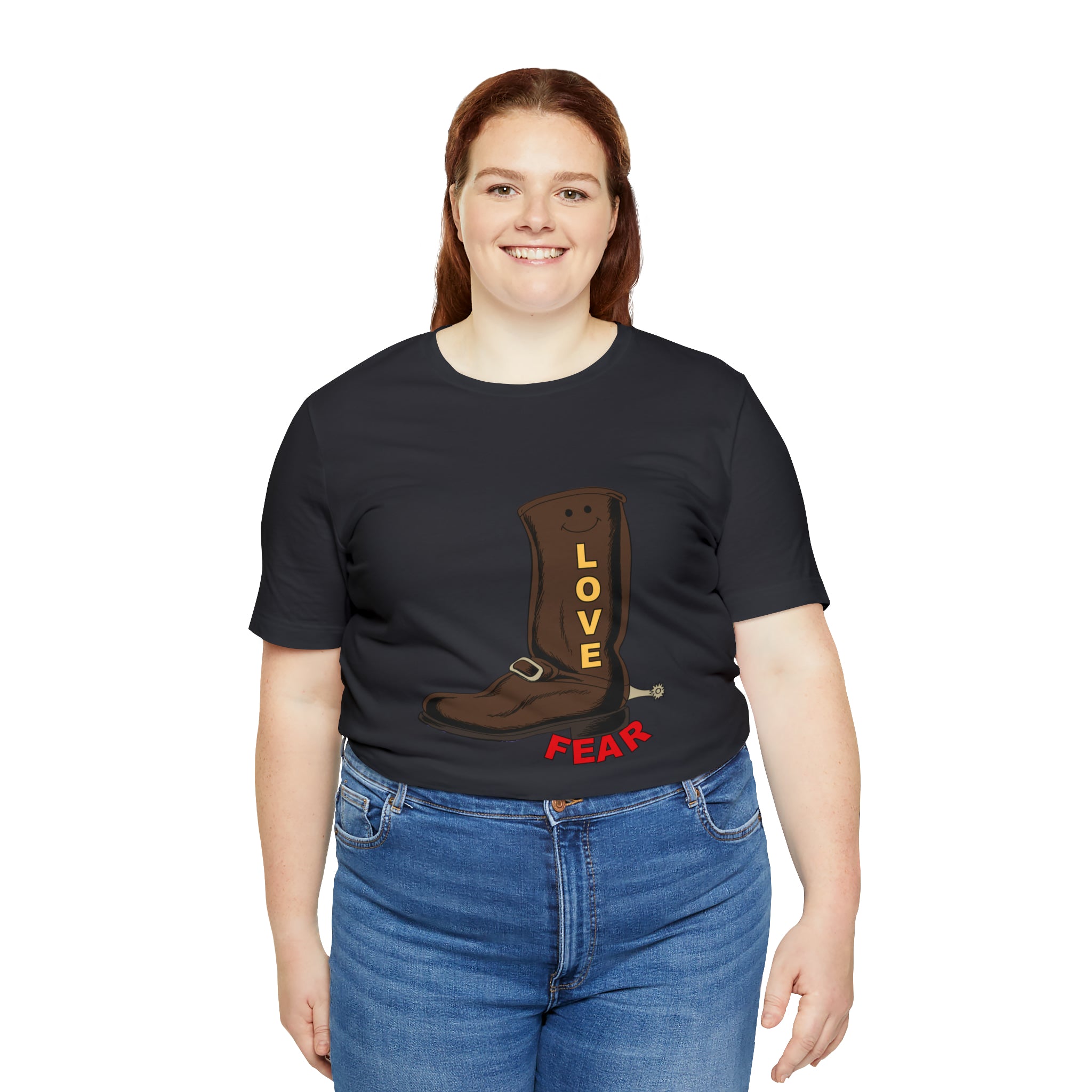 Unisex Jersey Short Sleeve Tee. Love Over Fear