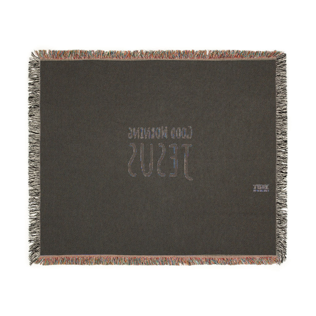 Woven Blanket — 'Good Morning Jesus' Inspirational Throw