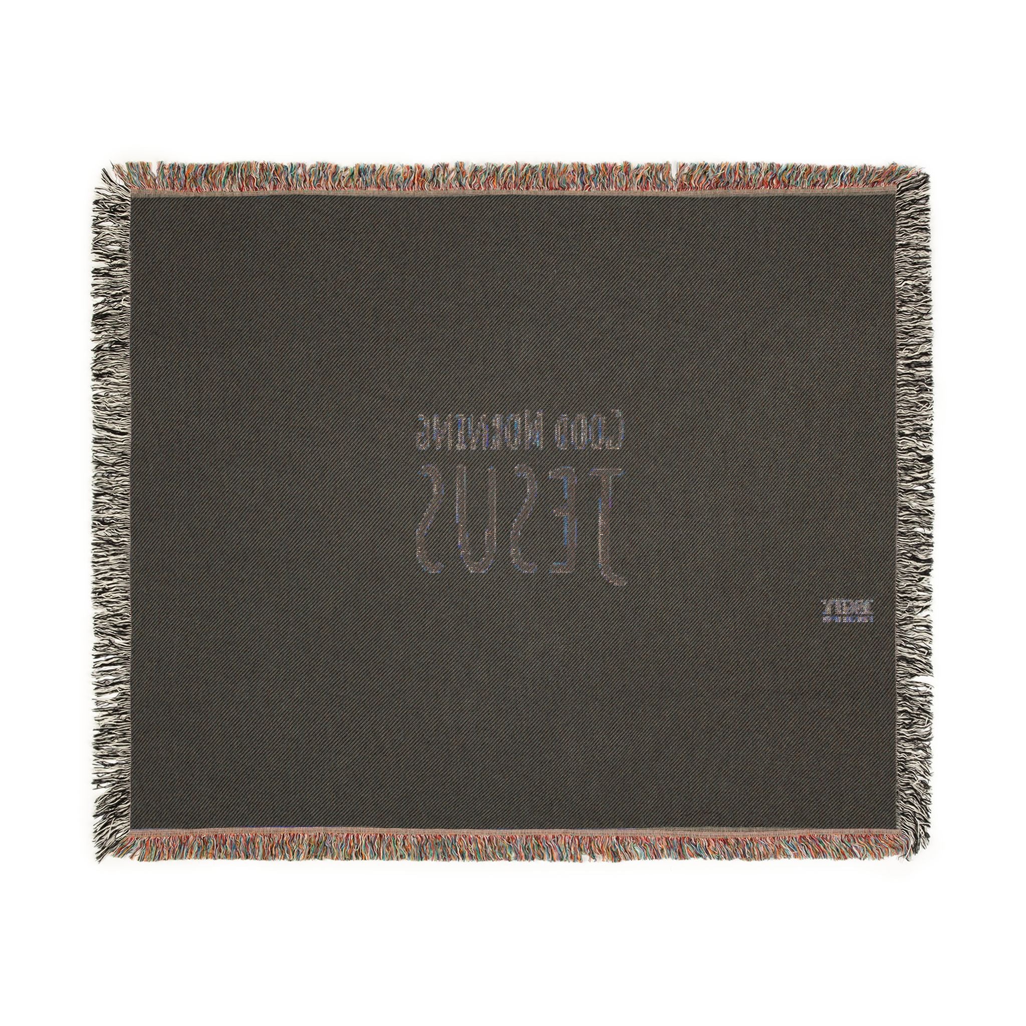 Woven Blanket — 'Good Morning Jesus' Inspirational Throw