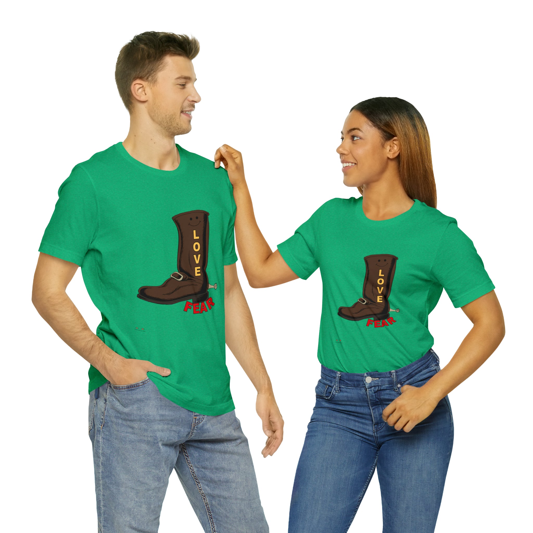 Unisex Jersey Short Sleeve Tee. Love Over Fear