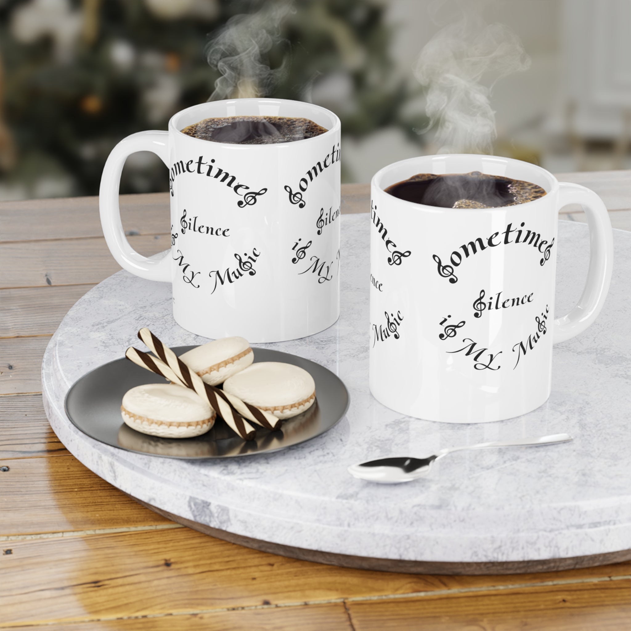 Ceramic Mugs (11oz15oz20oz)...Sometimes Silence Is My Music