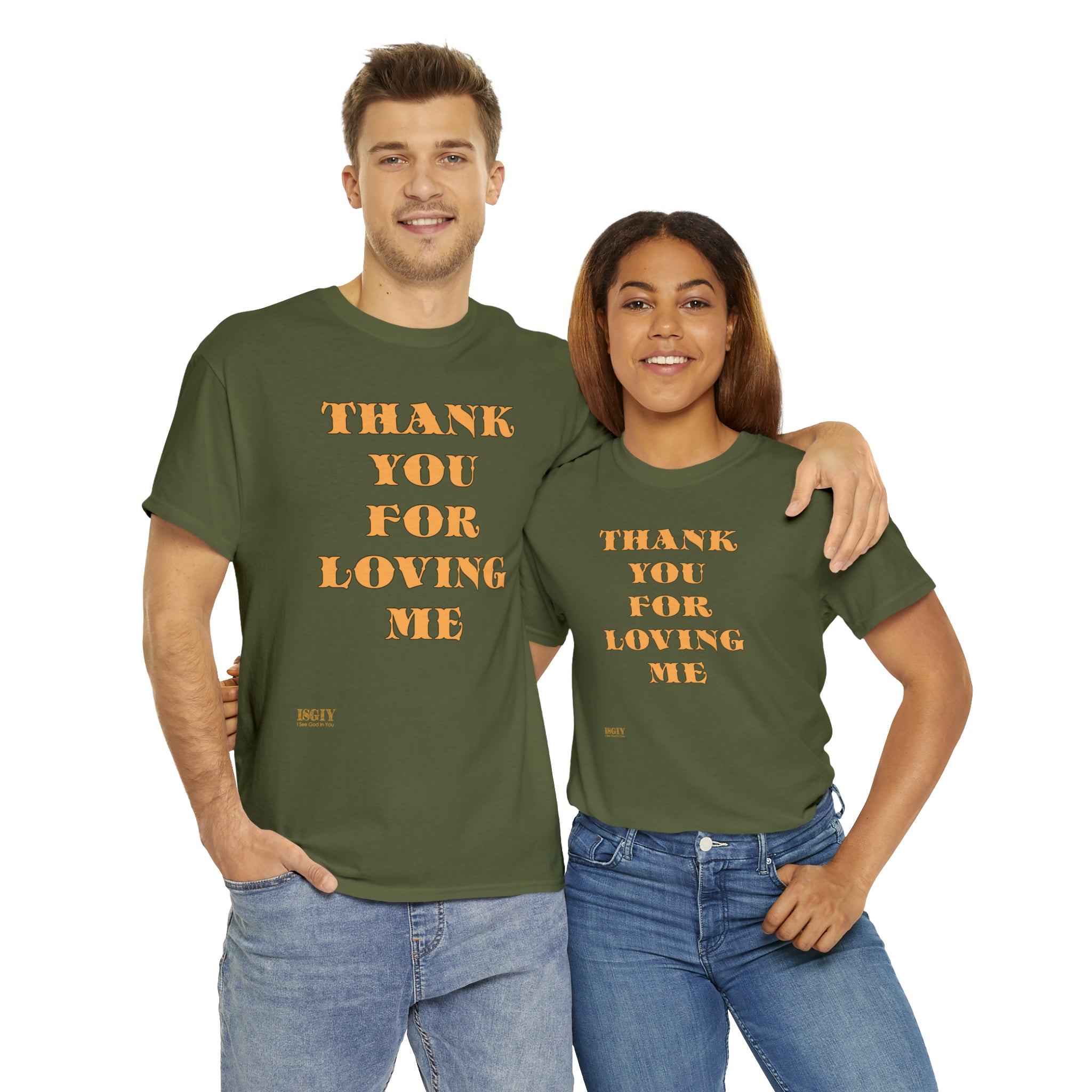 Unisex Heavy Cotton Tee...Thank You For Loving Me...Yel