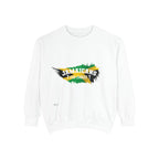 Sweatshirt — "Jamaicans 4 Christ" Graphic Crewneck (Patriotic Jamaican Colors)
