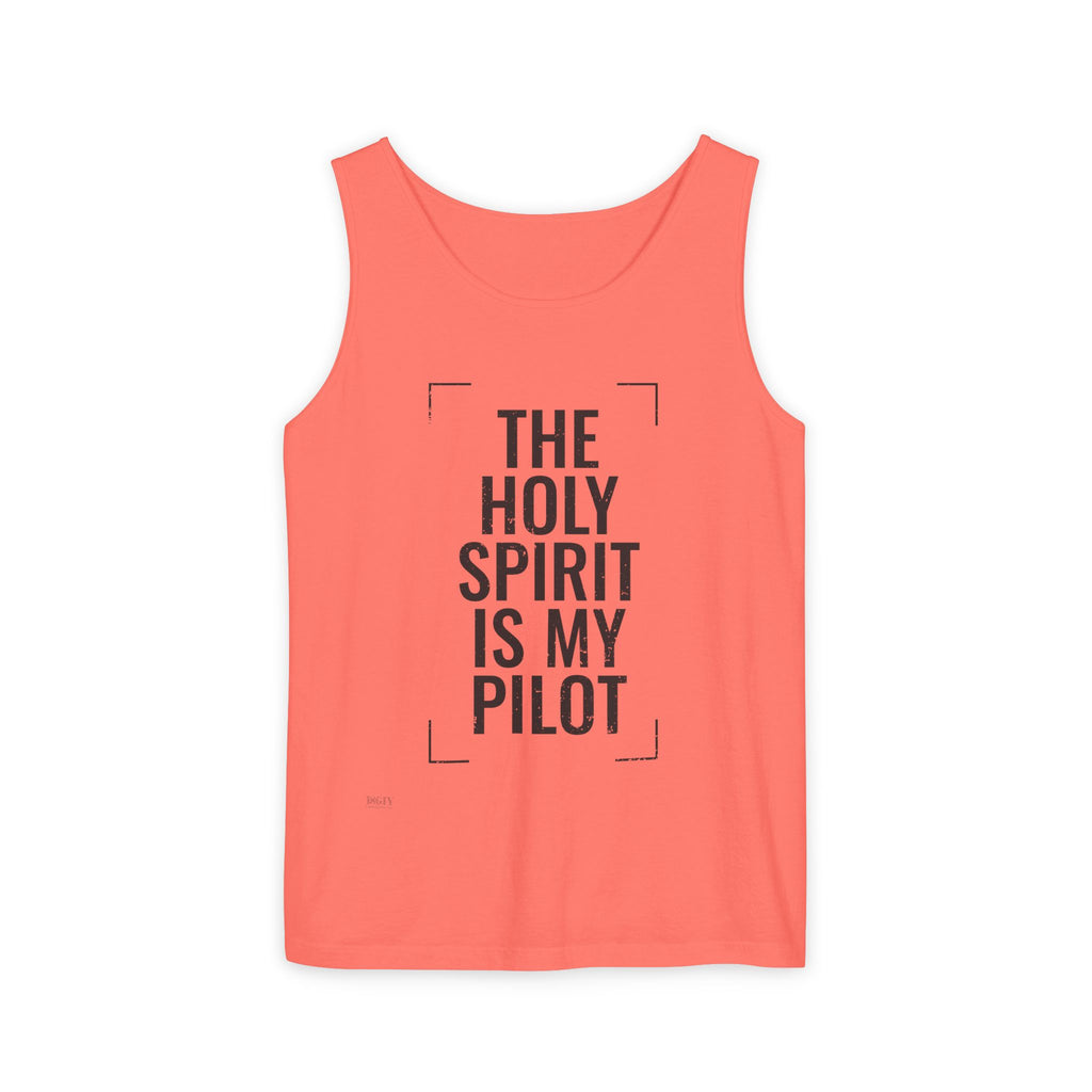 Holy Spirit Is My Pilot Tank Top — Christian Faith Graphic Tank