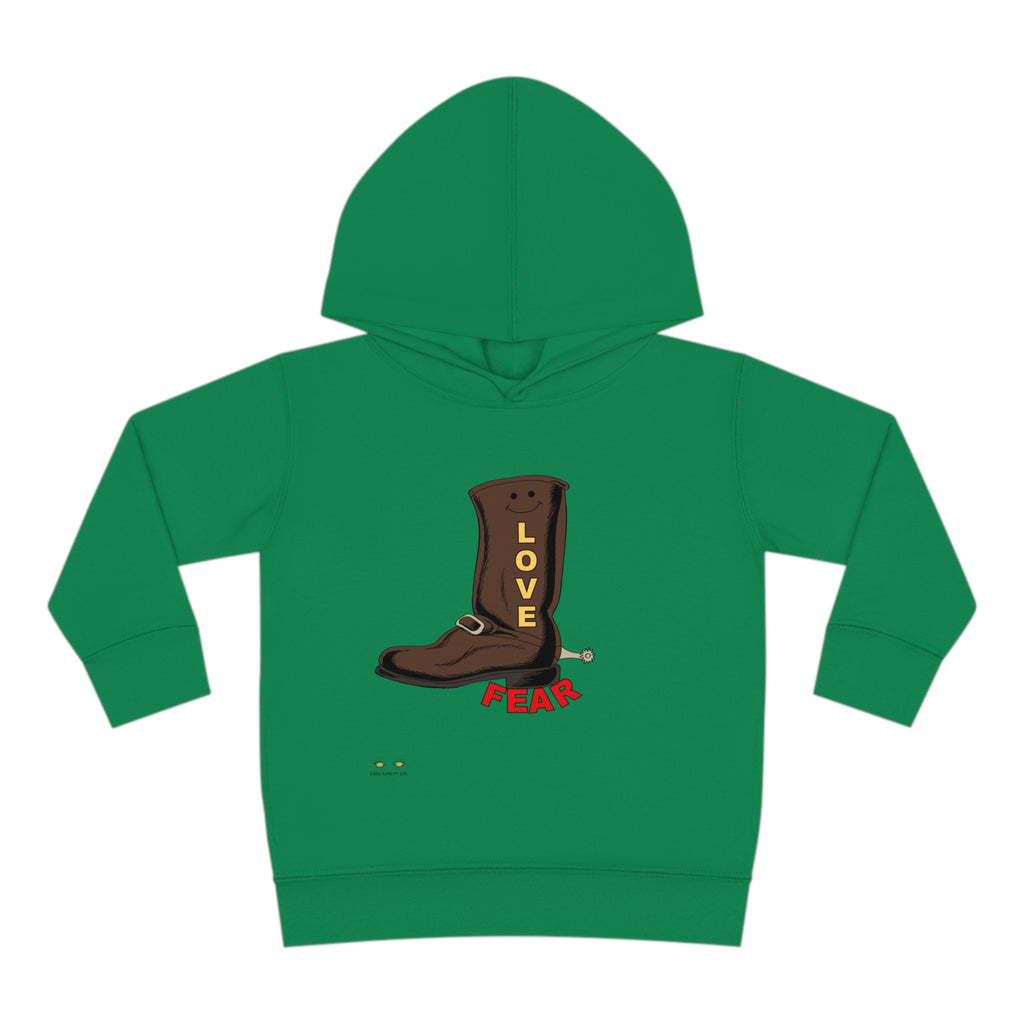 Toddler Pullover Fleece Hoodie Love Over Fear