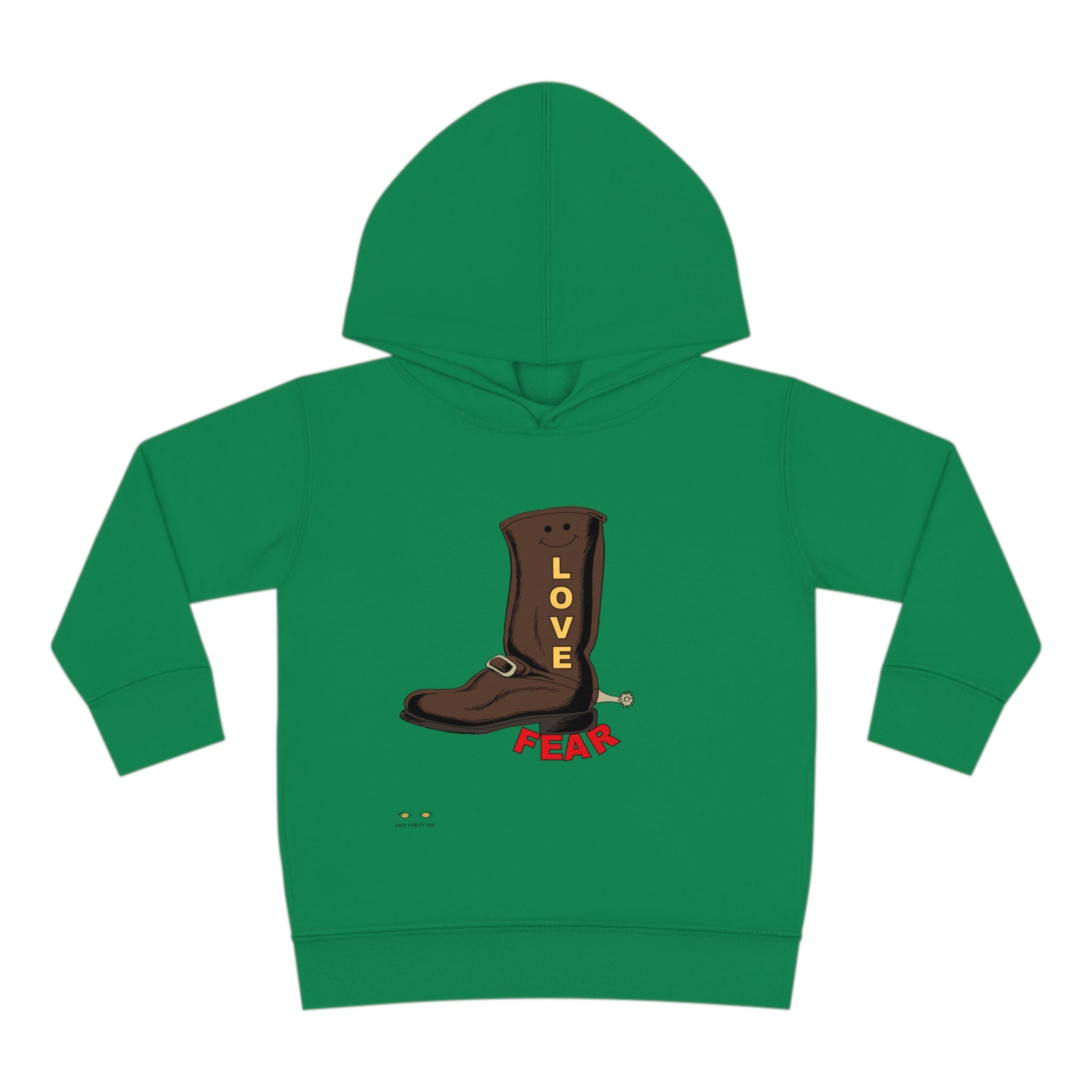 Toddler Pullover Fleece Hoodie Love Over Fear