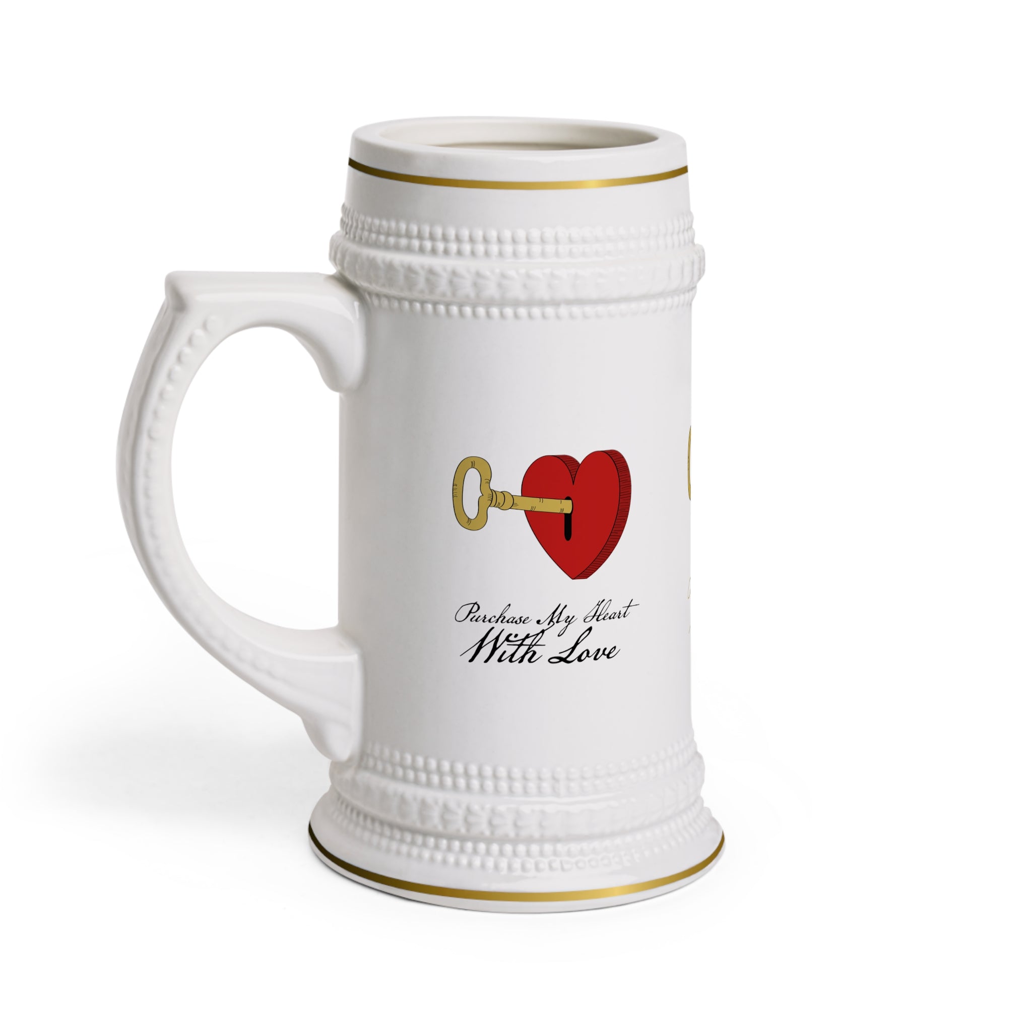 Beer Stein Mug....Purchase My Heart With Love