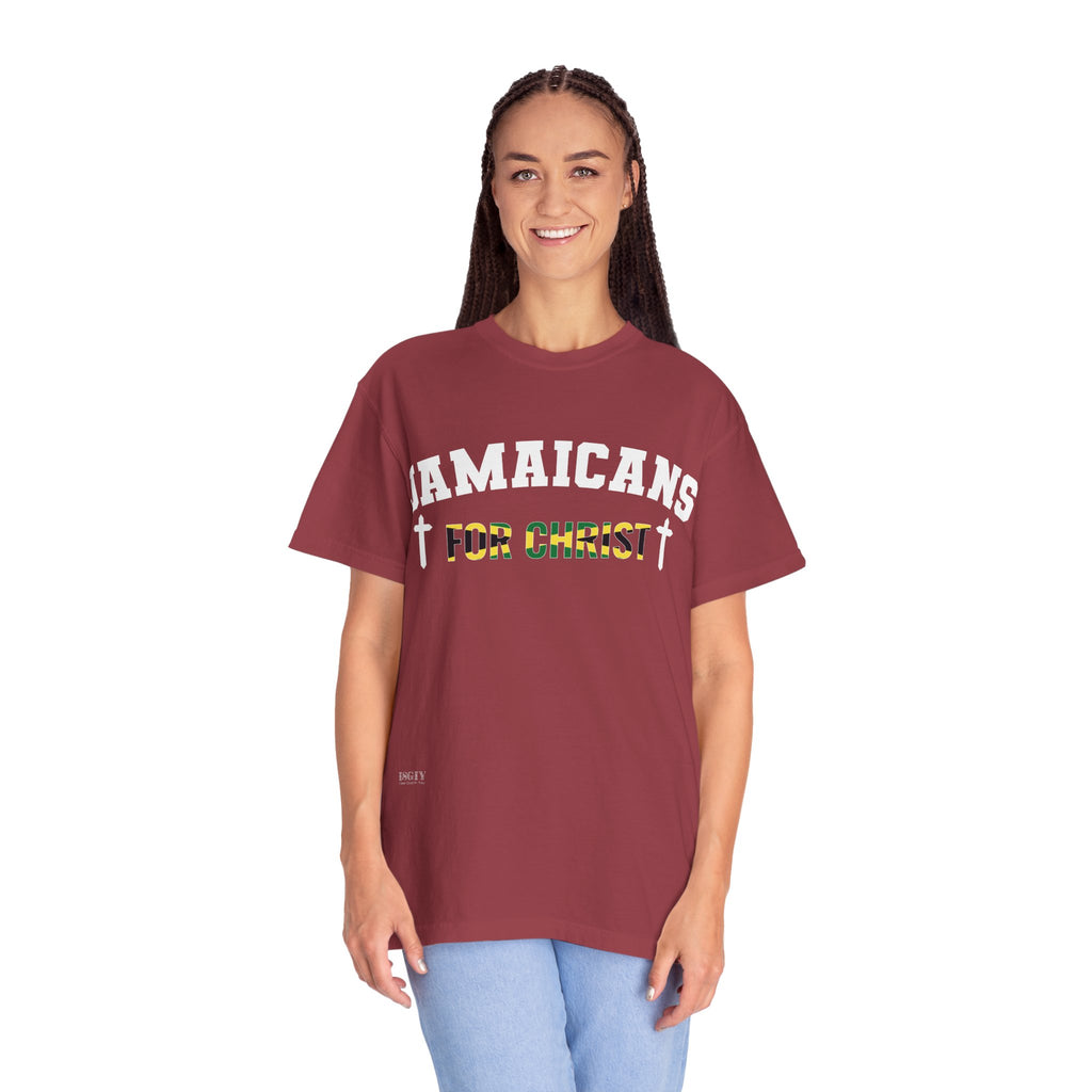 Jamaicans for Christ T-Shirt — Faith & Island Pride Garment-Dyed Tee