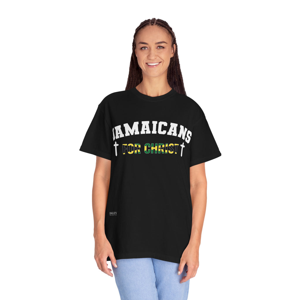 Jamaicans for Christ T-Shirt — Faith & Island Pride Garment-Dyed Tee