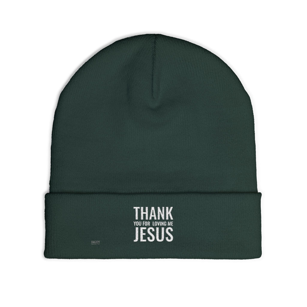 Embroidered 'Thank You For Loving Jesus' Knit Beanie