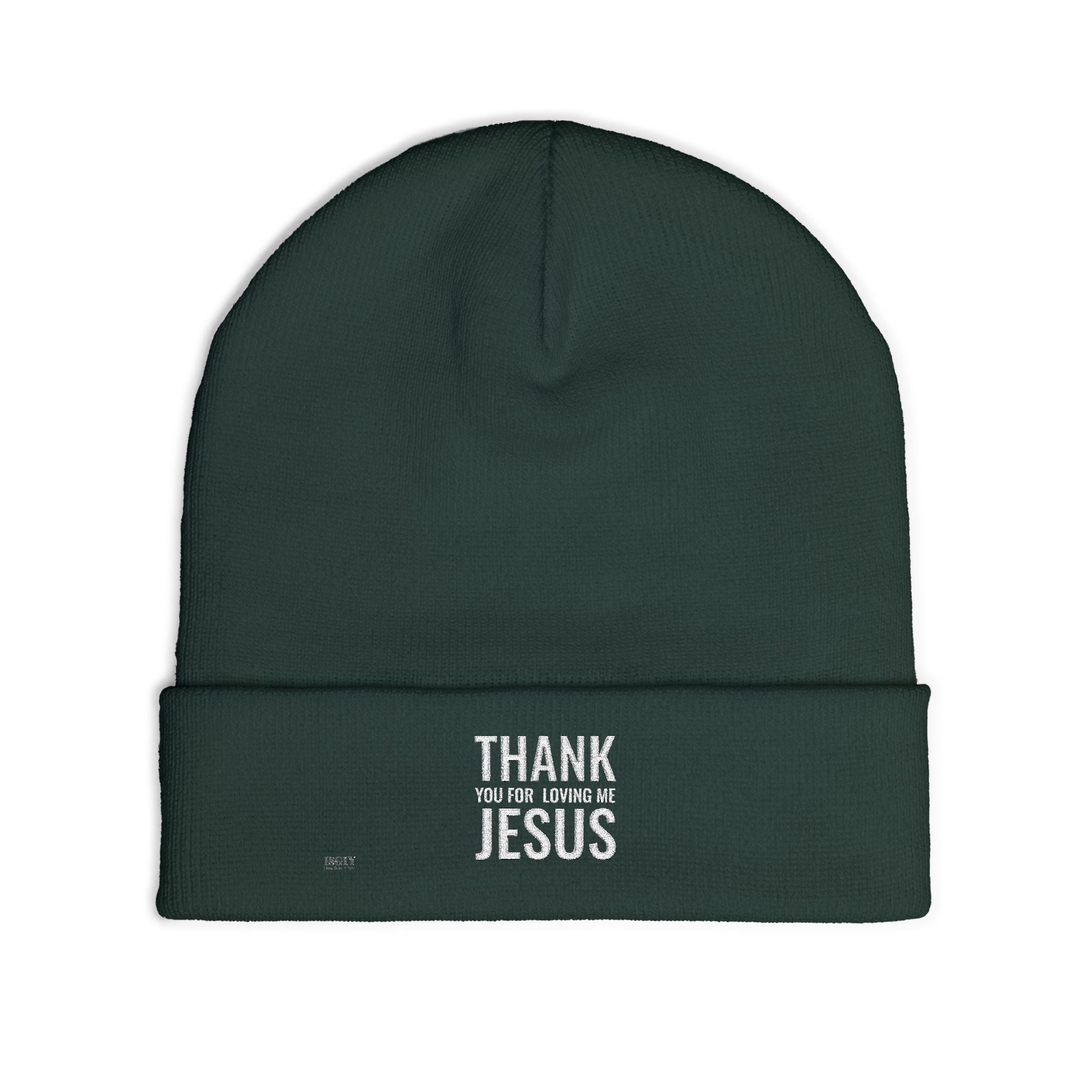 Embroidered 'Thank You For Loving Jesus' Knit Beanie