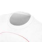 Unisex AOP Cut & Sew Tee...The Mind Never Ages Red Letters