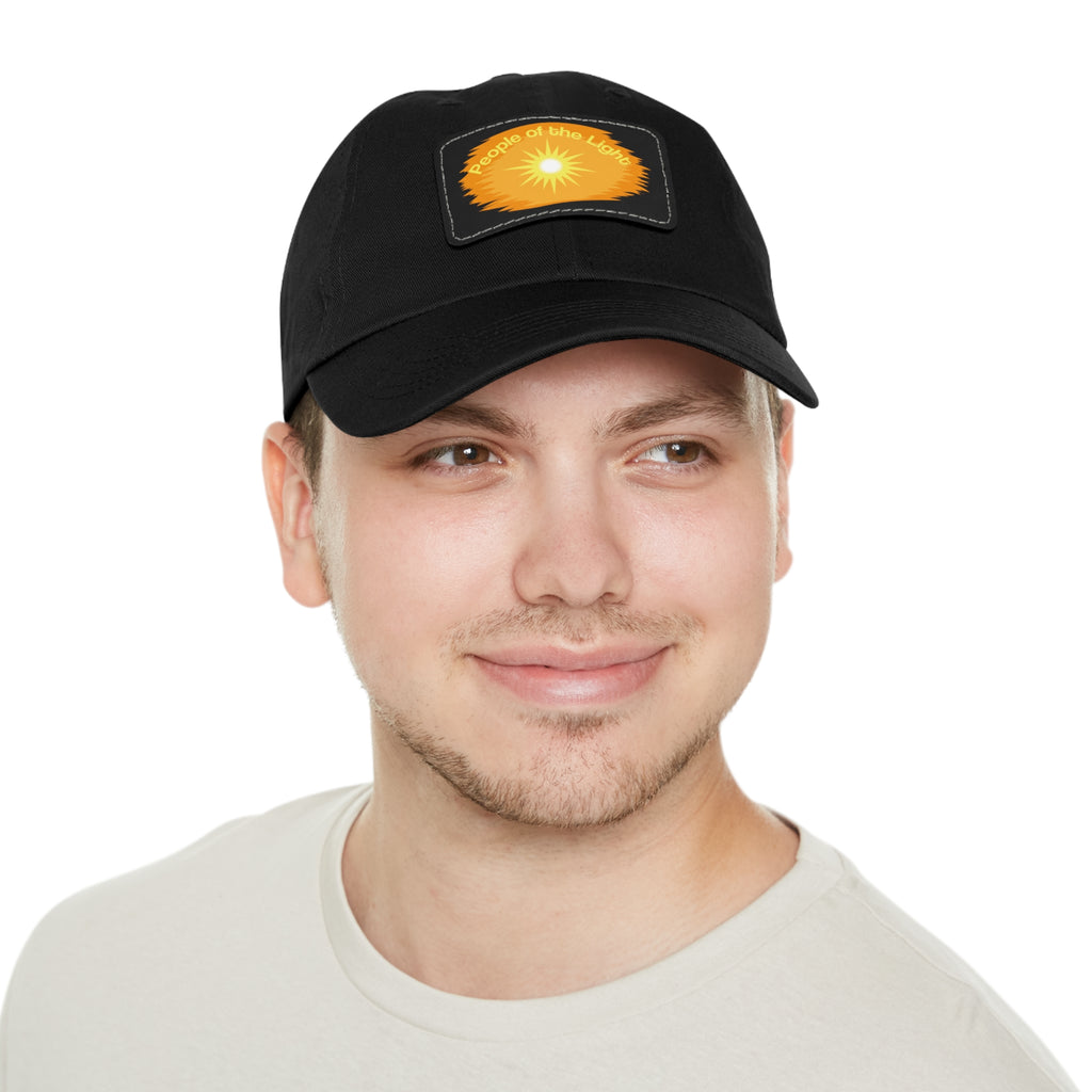 Dad Hat with Leather Patch. People Of The Light