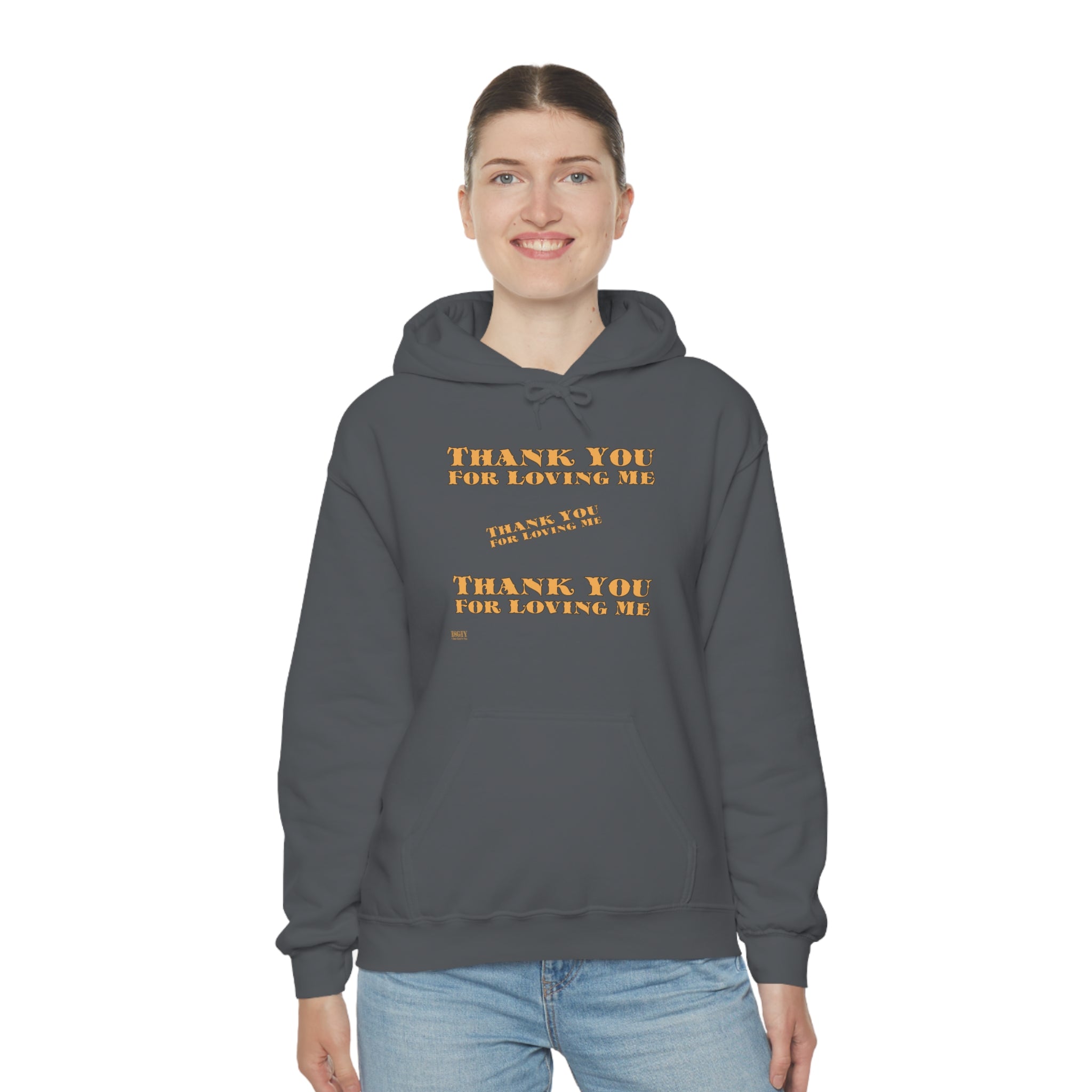 Unisex Heavy Blend Hooded Sweatshirt...Thank You For Loving Me...Yel