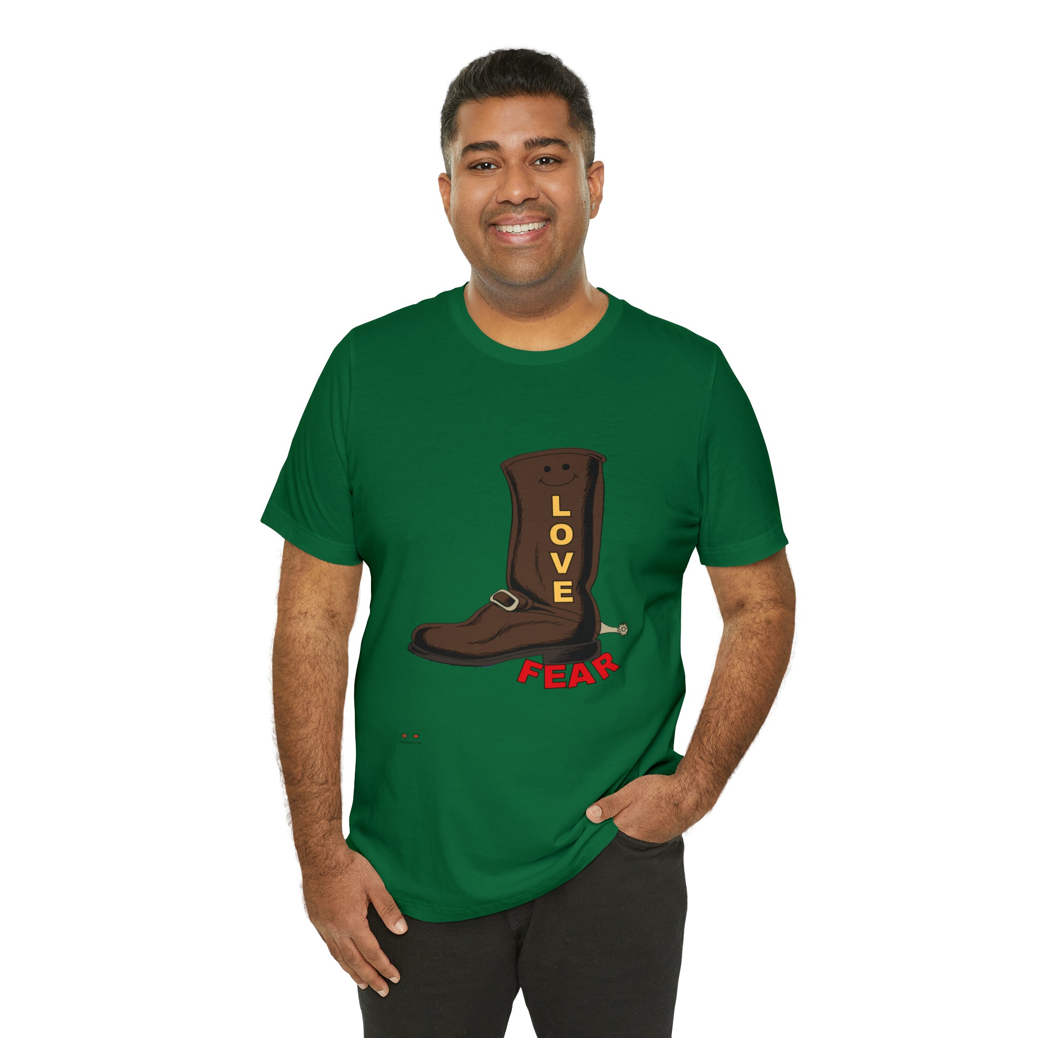 Unisex Jersey Short Sleeve Tee. Love Over Fear