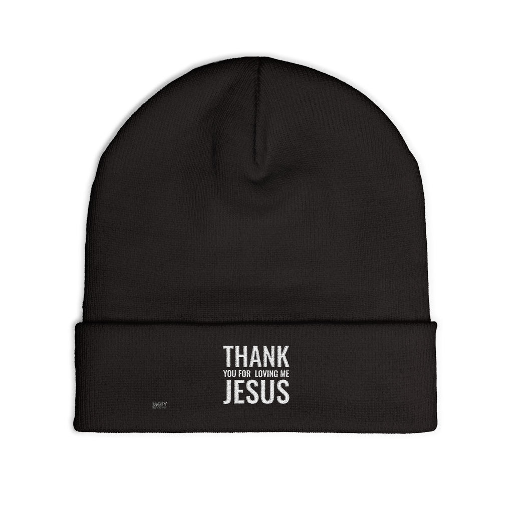 Embroidered 'Thank You For Loving Jesus' Knit Beanie