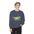 Sweatshirt — "Jamaicans 4 Christ" Graphic Crewneck (Patriotic Jamaican Colors)