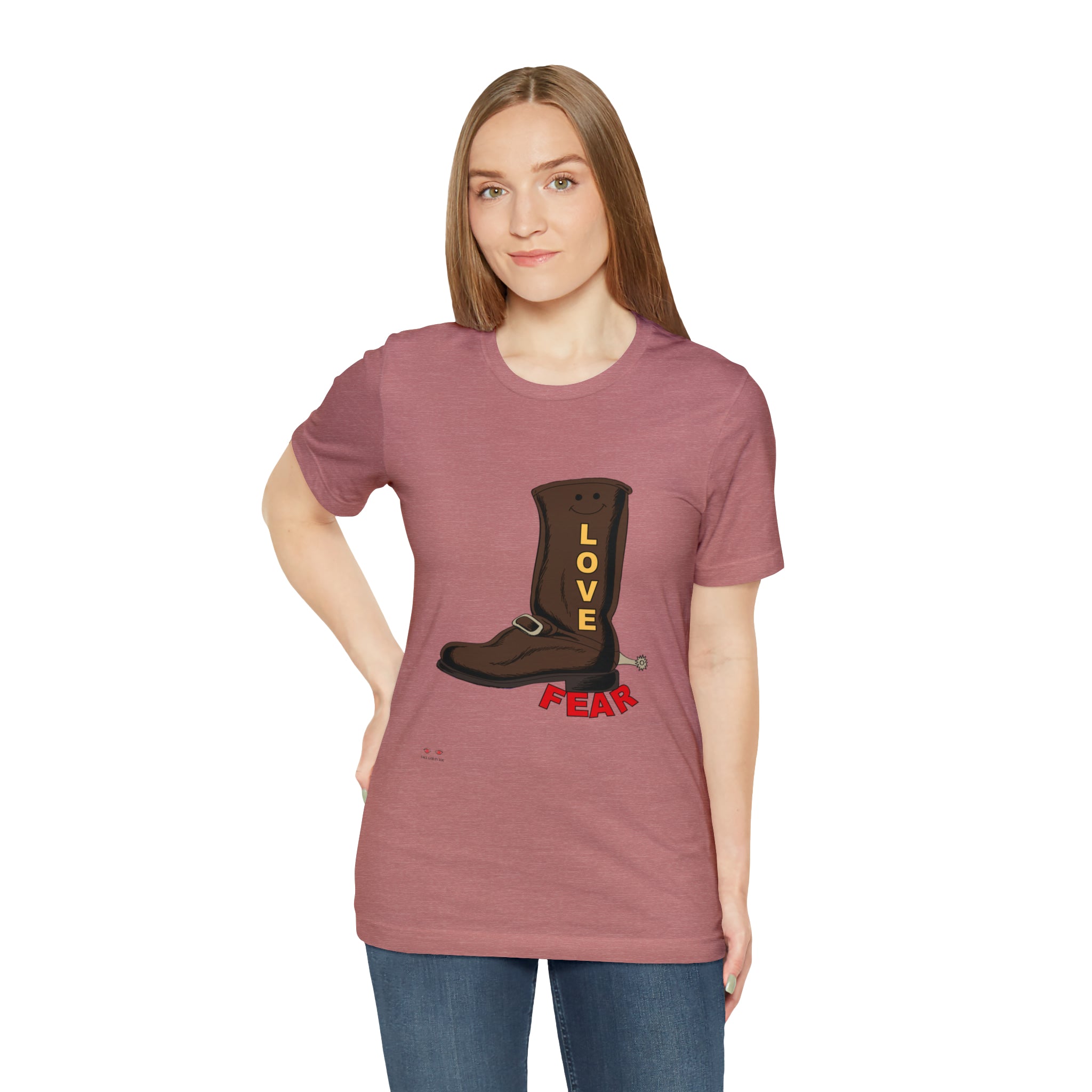 Unisex Jersey Short Sleeve Tee. Love Over Fear
