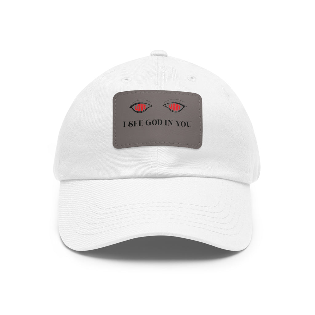 Dad Hat with Leather Patch. I See God In You
