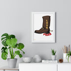 Vertical Framed Poster - Love over Fear Booths Design