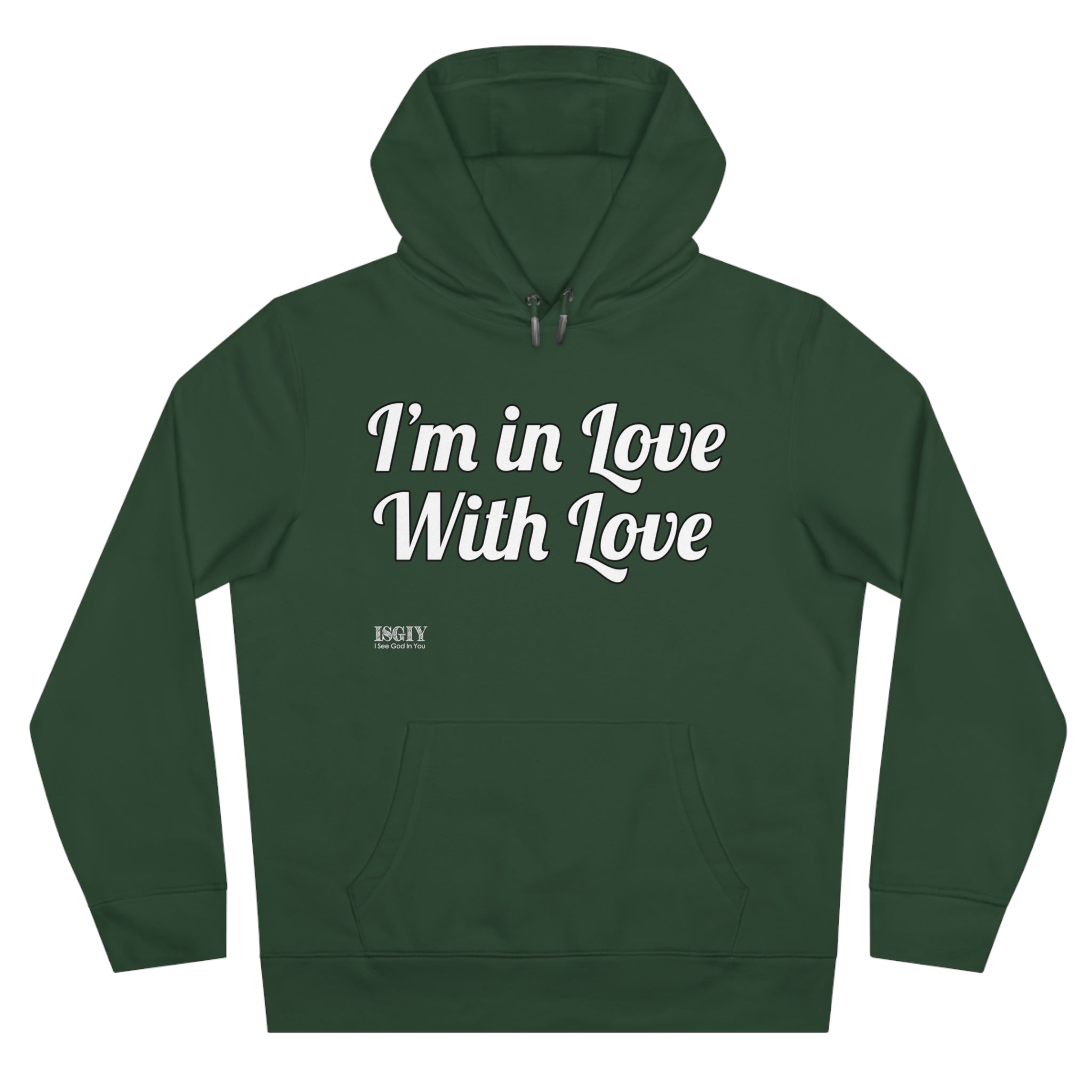 King Hooded Sweatshirt.....I'm in Love With Love....Whi