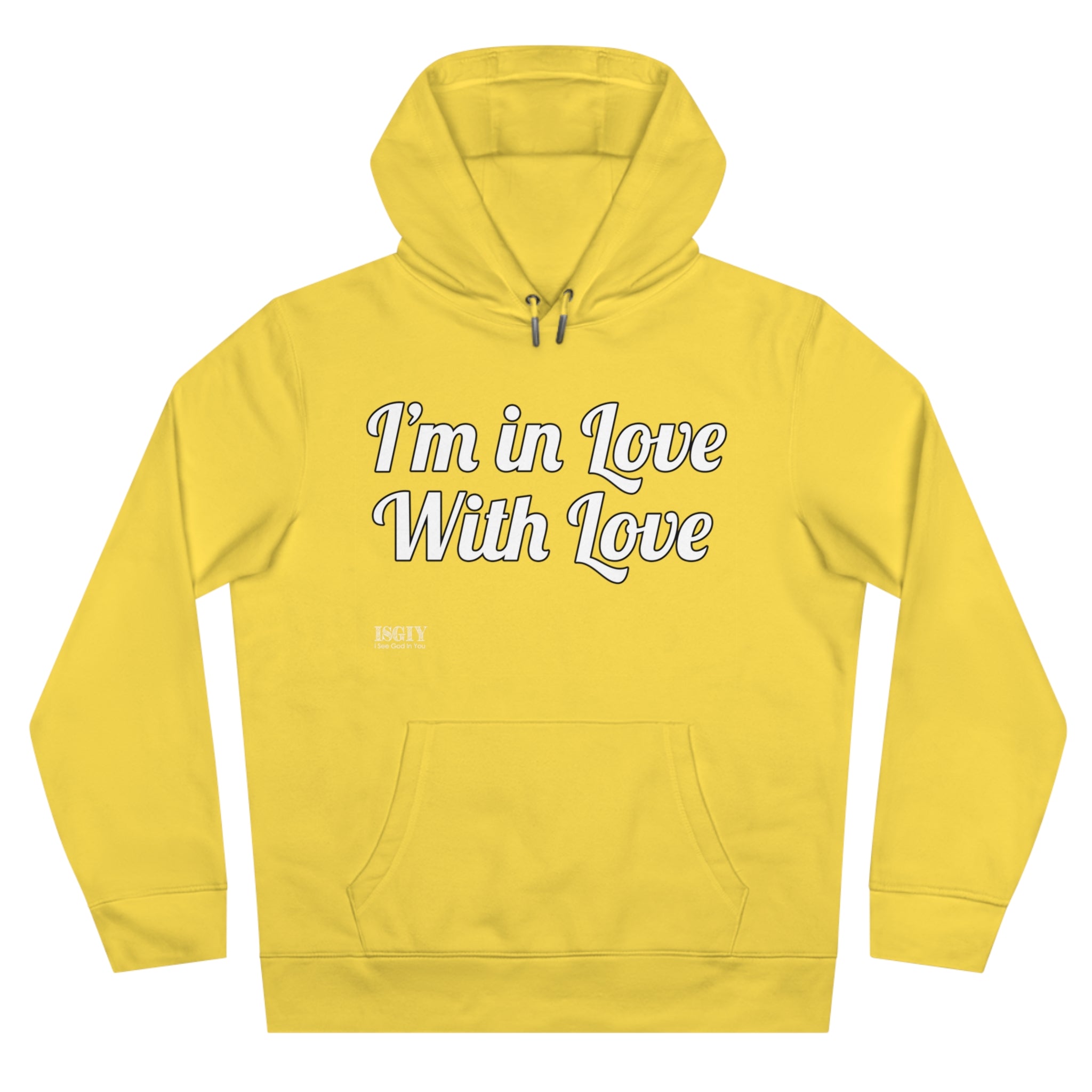 King Hooded Sweatshirt.....I'm in Love With Love....Whi