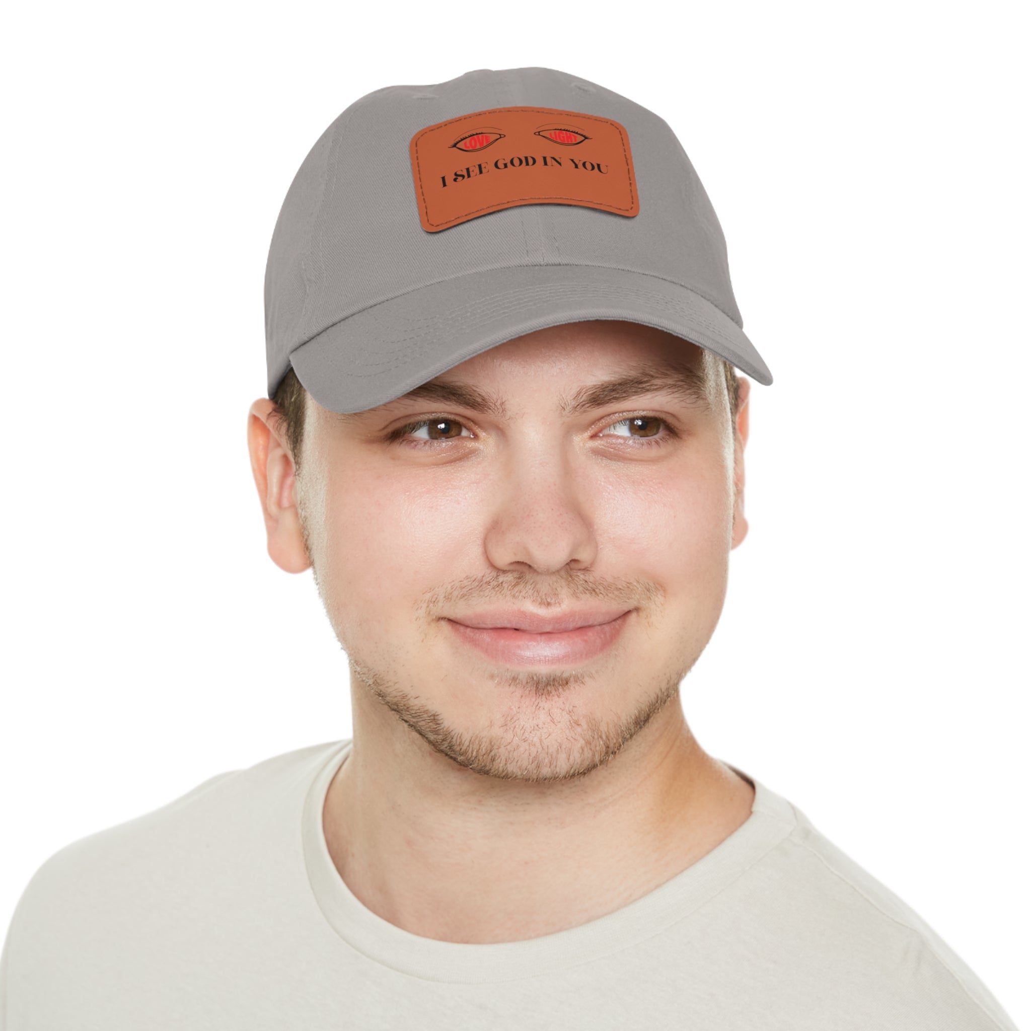 Dad Hat with Leather Patch. I See God In You