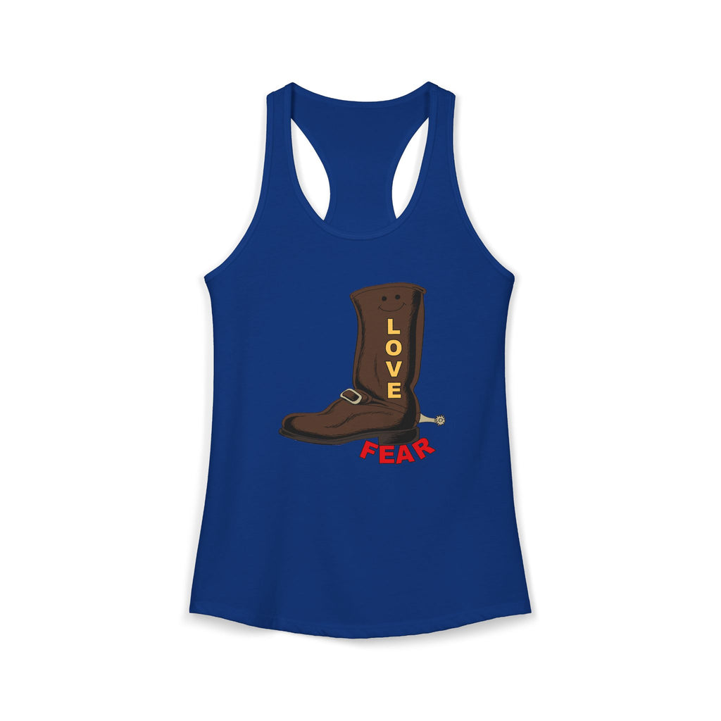 Racerback Tank Love Over Fear Slim Fit Top