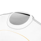 Unisex AOP Cut & Sew Tee...The Mind Never Ages Yellow Letters