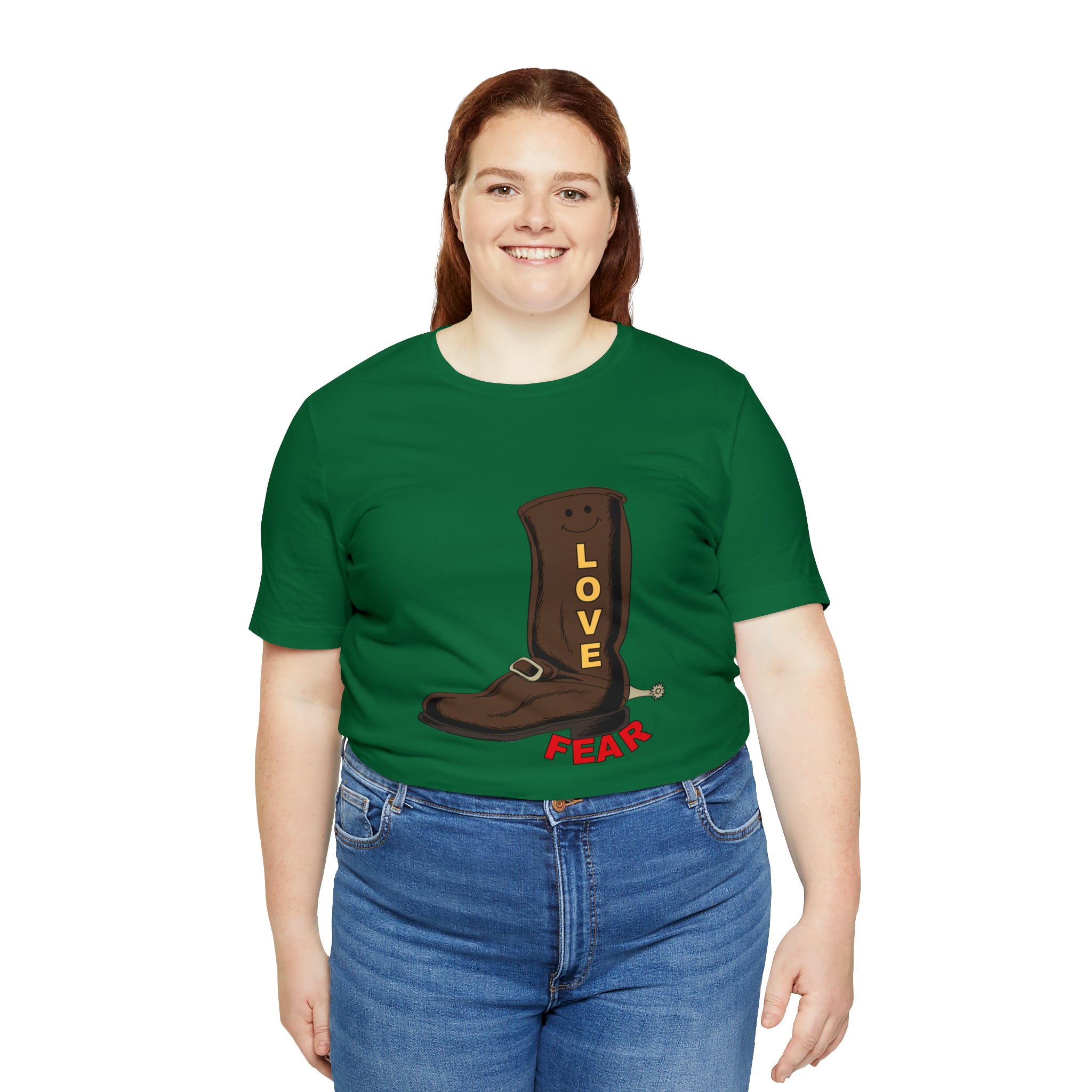 Unisex Jersey Short Sleeve Tee. Love Over Fear