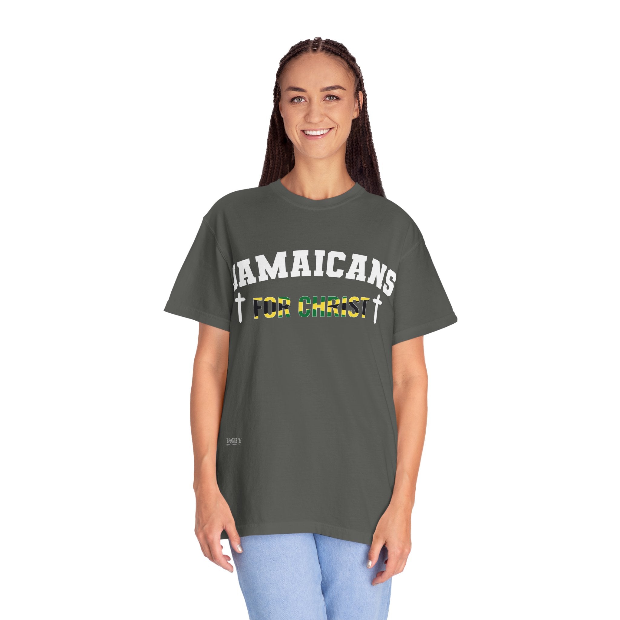 Jamaicans for Christ T-Shirt — Faith & Island Pride Garment-Dyed Tee