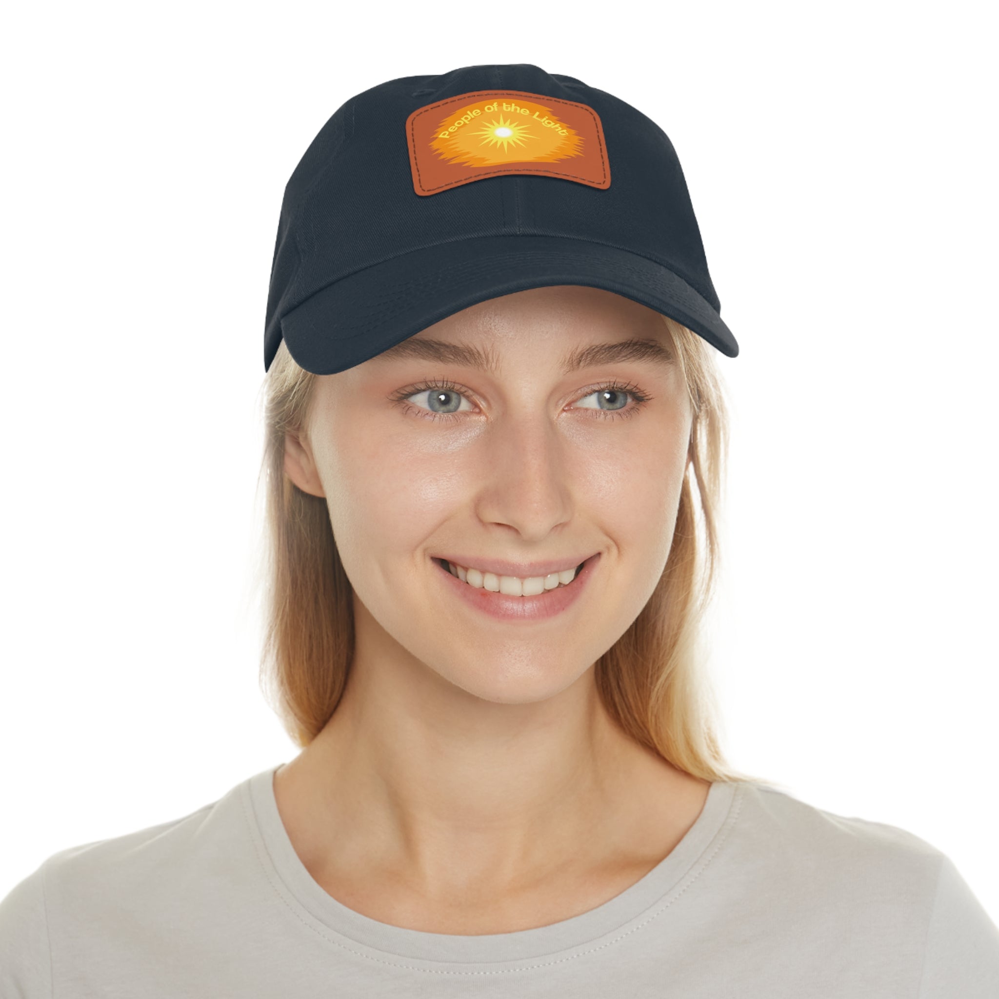Dad Hat with Leather Patch. People Of The Light