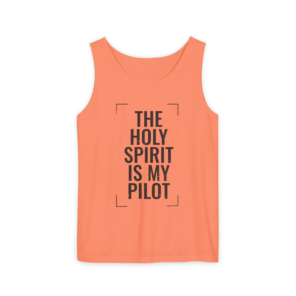 Holy Spirit Is My Pilot Tank Top — Christian Faith Graphic Tank