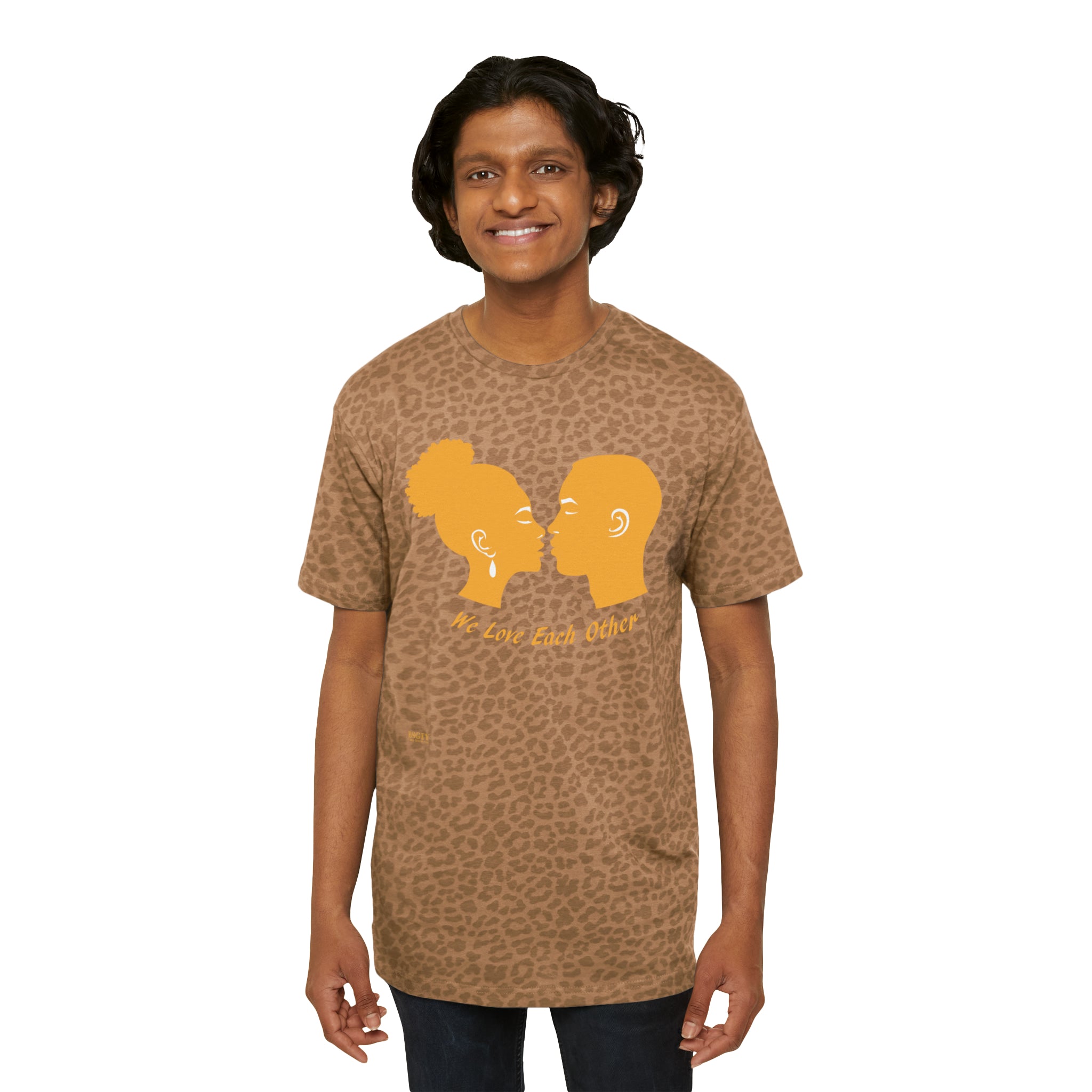 Men's Fine Jersey Tee. We Love Each Other...Yel