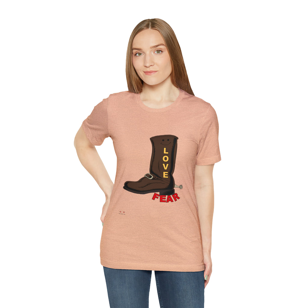 Unisex Jersey Short Sleeve Tee. Love Over Fear