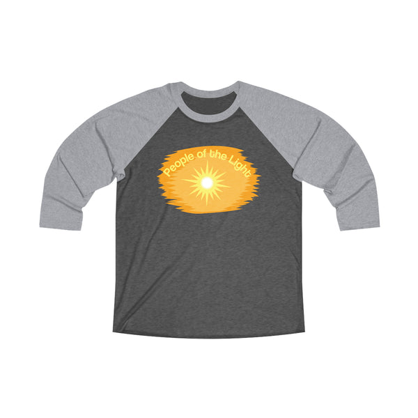 Unisex Tri-Blend 34 Raglan Tee. People Of The Light
