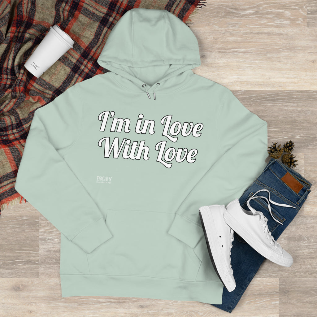 King Hooded Sweatshirt.....I'm in Love With Love....Whi